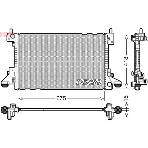 Denso Engine Radiator fits Opel Ampera 2011-2015