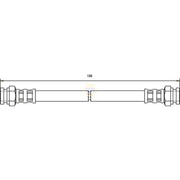 NAPA Brake Hydraulic Hose Line Rear fits Abarth 500 / 595 / 695 2008 on 1.4