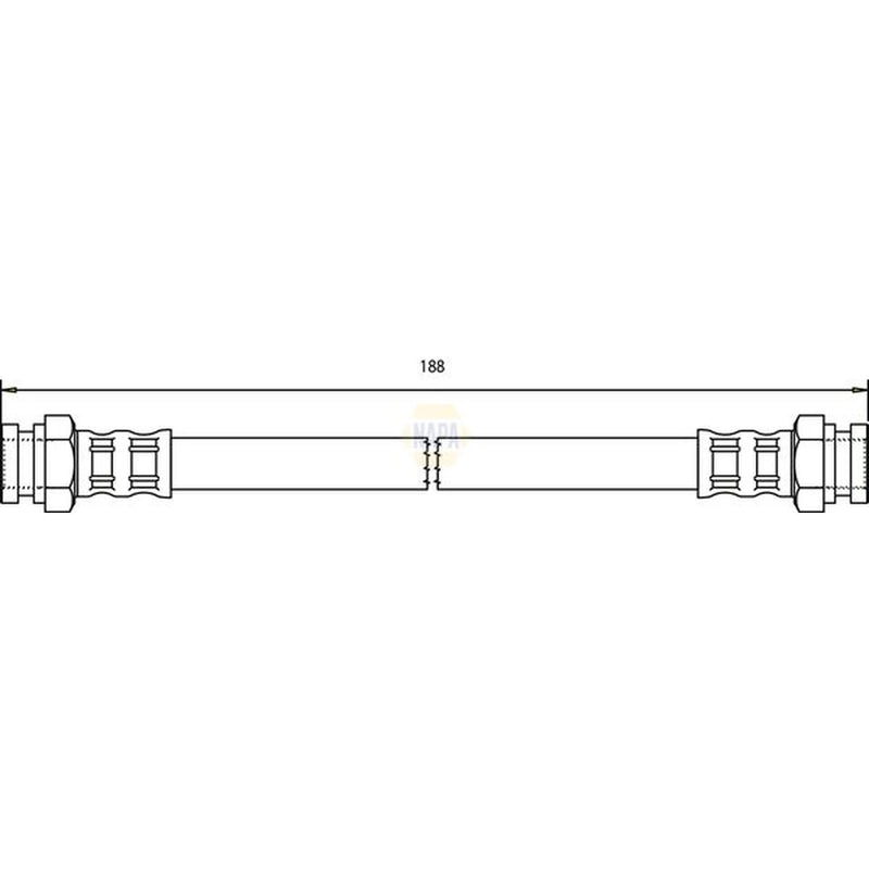 NAPA Brake Hydraulic Hose Line inner NBH1144