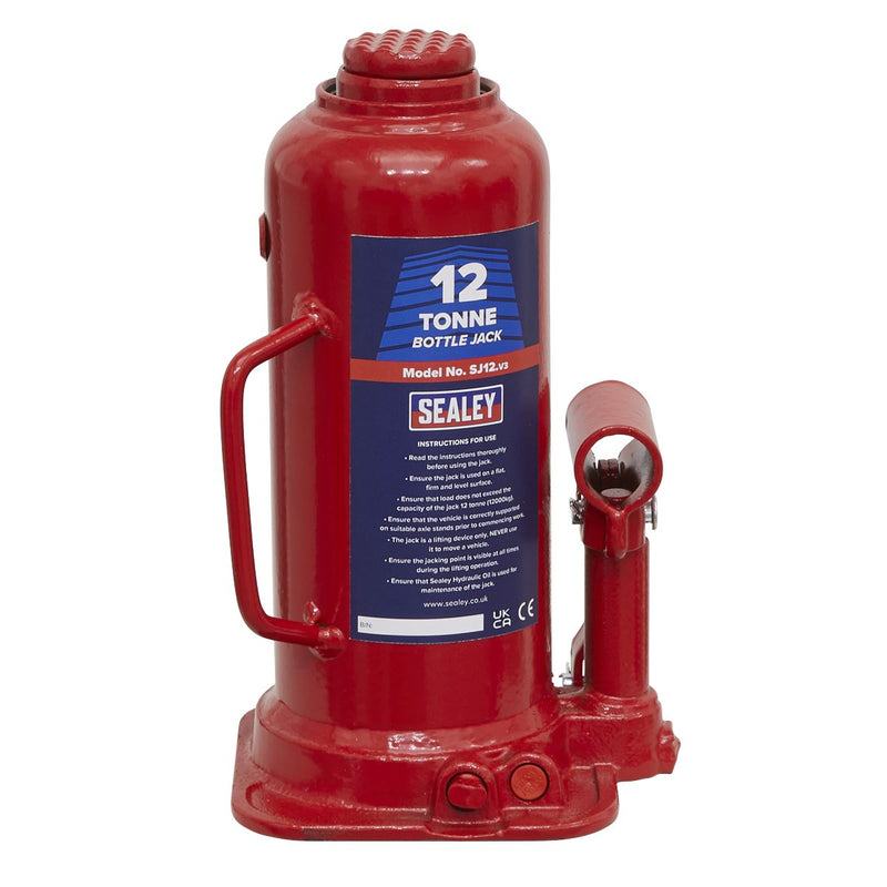 Sealey Bottle Jack 12 Tonne SJ12 Sealey - Dynamic Drive