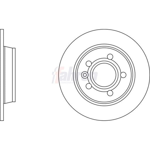 Fahren 2 x Solid Rear Brake Discs FBD6097-x2