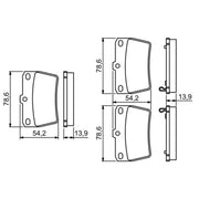 Bosch Front & Rear Pads fits Toyota Rav 4 1994-2000 2.0
