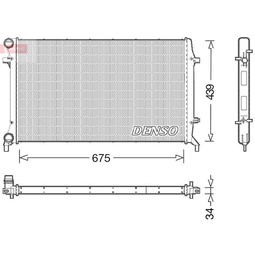 Denso Engine Radiator fits Audi A6 C6 2004-2011 2.0