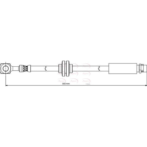 Apec Brake Hydraulic Hose Line Front Right HOS4166