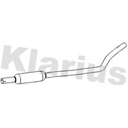 Klarius Box With Centre Pipe Centre fits Hyundai I10 II 2013-2019 1.0