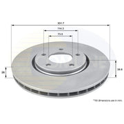 Comline Front Brake Discs & Pads fits Jeep Cherokee 2001-2008 2.5 2.8 3.7