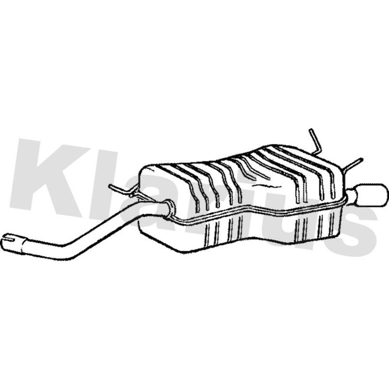 Klarius Box With Tail Pipe Rear fits Renault Megane I 1996-2003 2.0