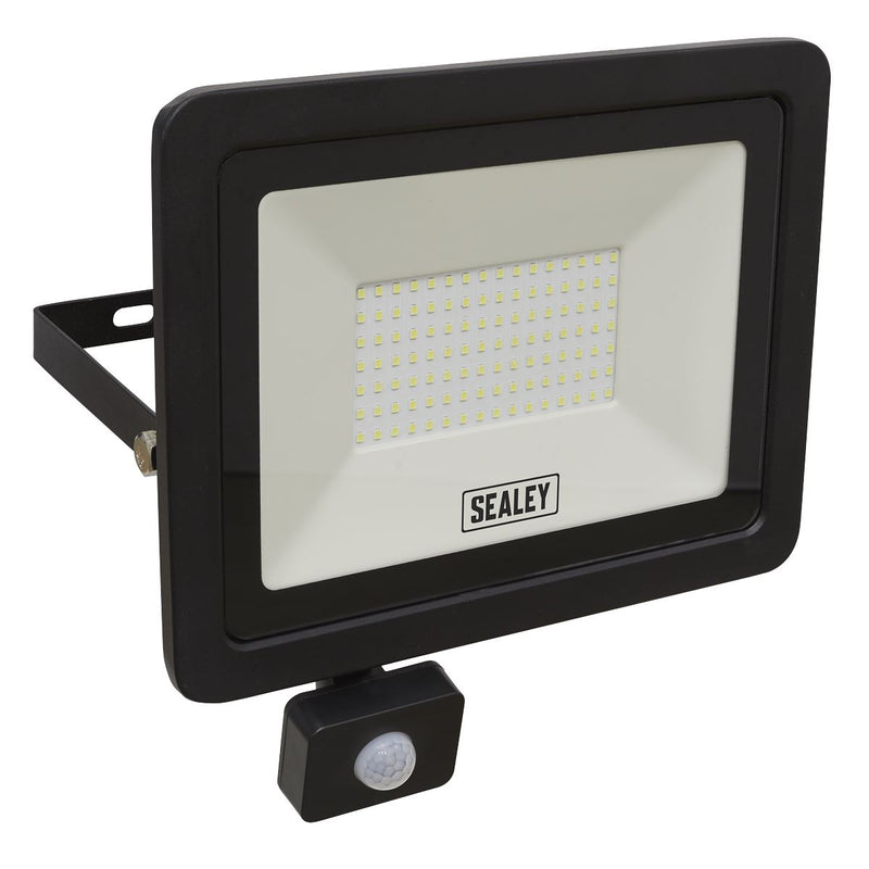 Sealey Extra Slim Floodlight with PIR Sensor 100W SMD LED LED115PIR Sealey - Dynamic Drive