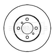 Borg & Beck 2 x Vented Brake Discs fits Suzuki Ignis I 2000-2005 1.3 1.5