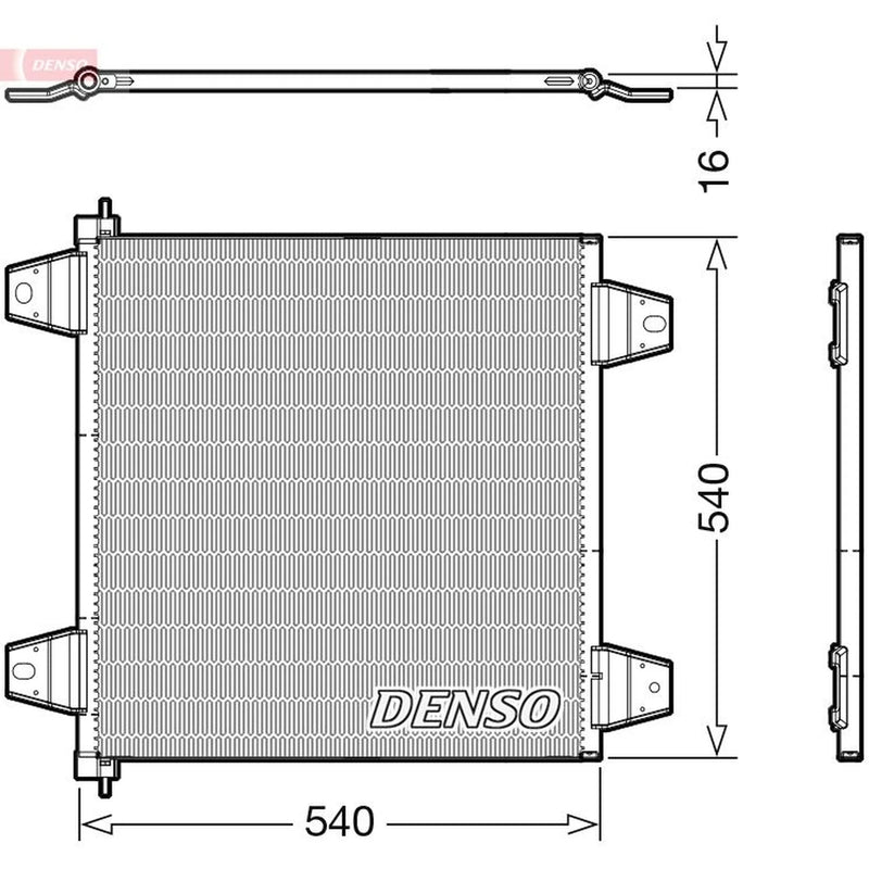 Denso Air Conditioning Condenser fits Daf Xf 105 2005 on 105.410 105.460 105.510