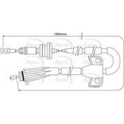 Apec Handbrake Cable Right Rear CAB1511