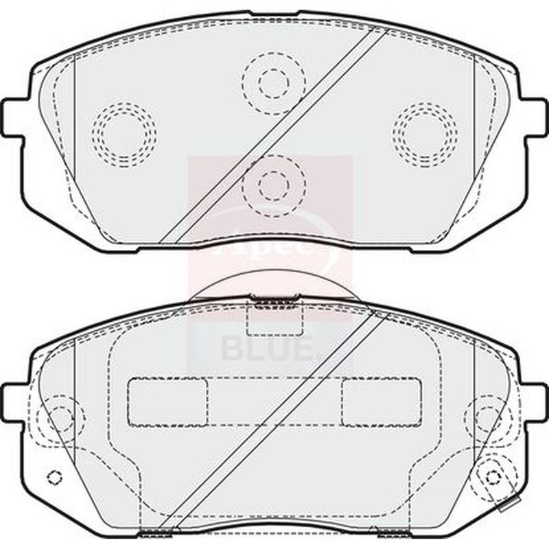 Apec Front Brake Vented Discs & Pads fits Hyundai Kona 2017-2023 1.0
