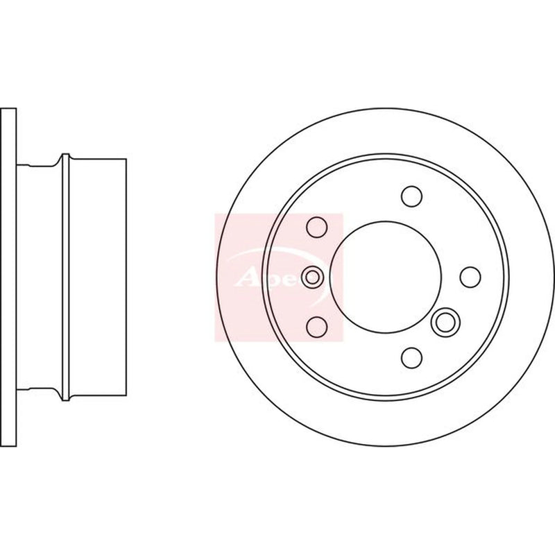 Apec 2 x Solid Rear Brake Discs DSK797-x2
