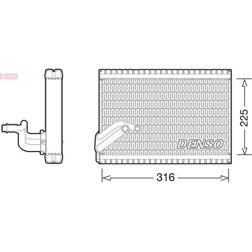 Denso Air Conditioning Evaporator fits Citroën Berlingo Box Body 2008-2018 1.6