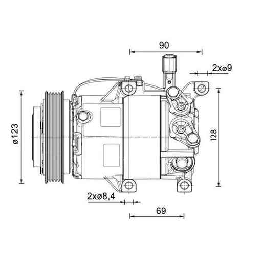 Mahle Air Conditioning Compressor fits Hyundai I20 I 2008-2015 1.4
