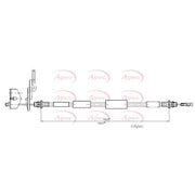Apec Handbrake Cable Left Rear fits Chrysler Grand Voyager V 2007-2008 2.8 3.3