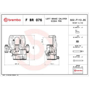 Brembo Brake Caliper Assembly fits Mercedes-Benz Sprinter 3,5-T 2020-2023