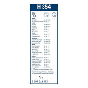 Bosch Conventional Wiper Blade 350mm — H354 fits Honda Civic 1991-1995 1.6