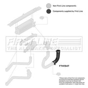 First Line Intercooler Turbo Charge Air Hose fits Ford Transit 2000-2006