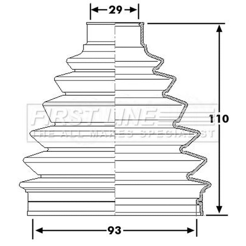 First Line Drive Shaft Bellow Kit Front Left The fits Citroën C4 Grand Picasso I