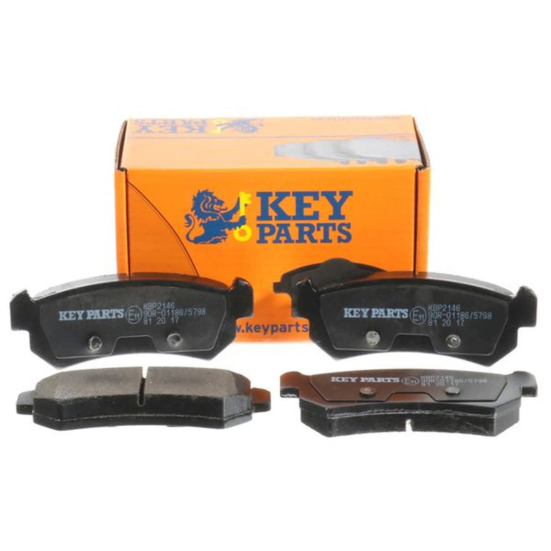 Key Parts 4 x Rear Brake Pad Set fits Chevrolet Lacetti 2003-2013 1.4 1.6 1.8
