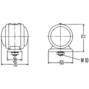 Hella End Outline Marker Side Light Right fits John Deere Series 6 2009 on