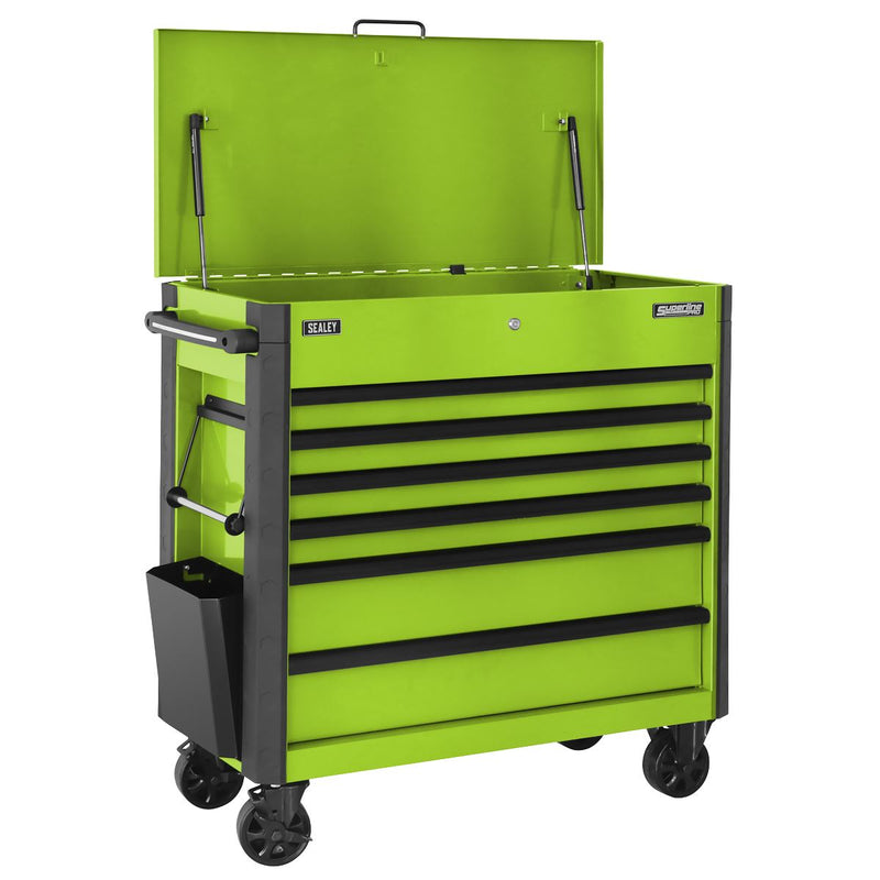 Superline Pro Tool Trolley 6 Drawer - Green AP366HV Superline Pro - Dynamic Drive