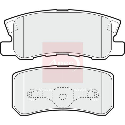 Apec Rear Brake Solid Discs & Pads fits Mitsubishi Grandis 2004-2011 2.0 2.4
