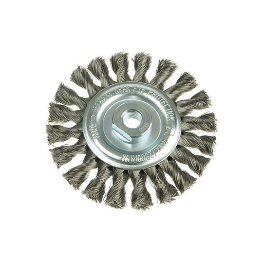 Lessmann Knot Wheel Brush 115 x 14mm M14 Bore, 0.35 Steel Wire Lessmann - Dynamic Drive