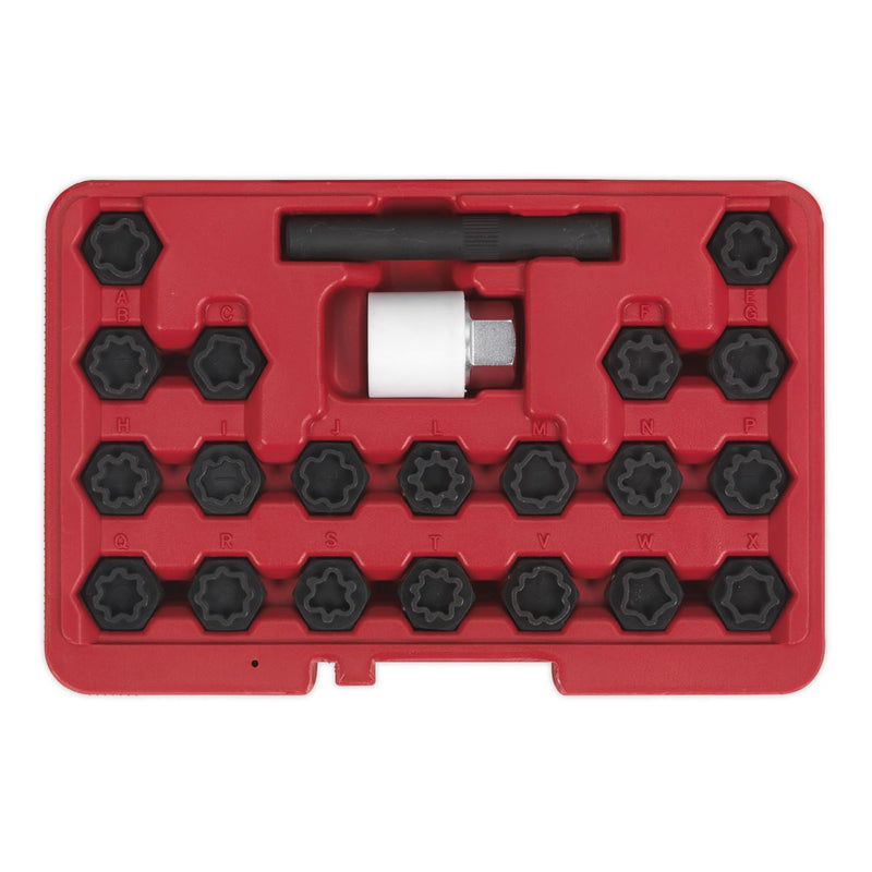 Sealey Locking Wheel Nut Key Set 22pc Audi SX206 Sealey - Dynamic Drive