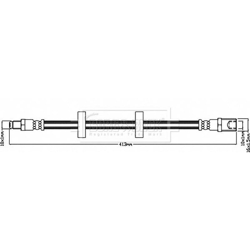 Borg & Beck Brake Hydraulic Hose Line inner BBH8673