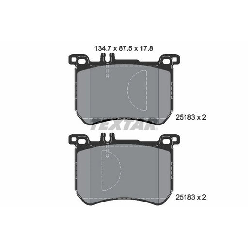 Textar Front Brake Pad Set 2518301