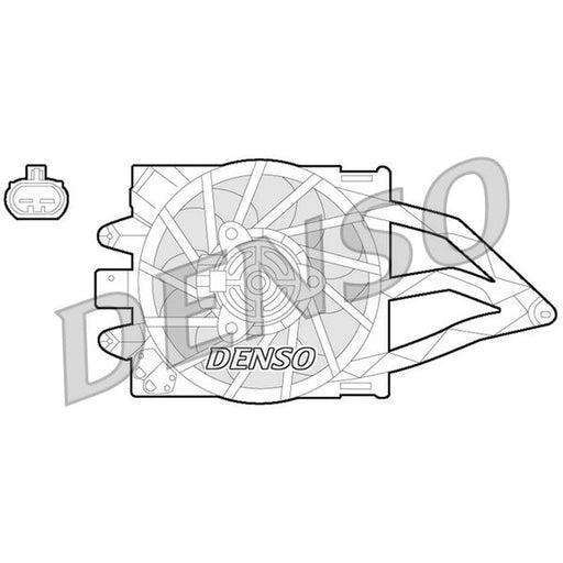 Denso Engine Cooling Fan fits Fiat Panda 2003-2004 1.1 1.2