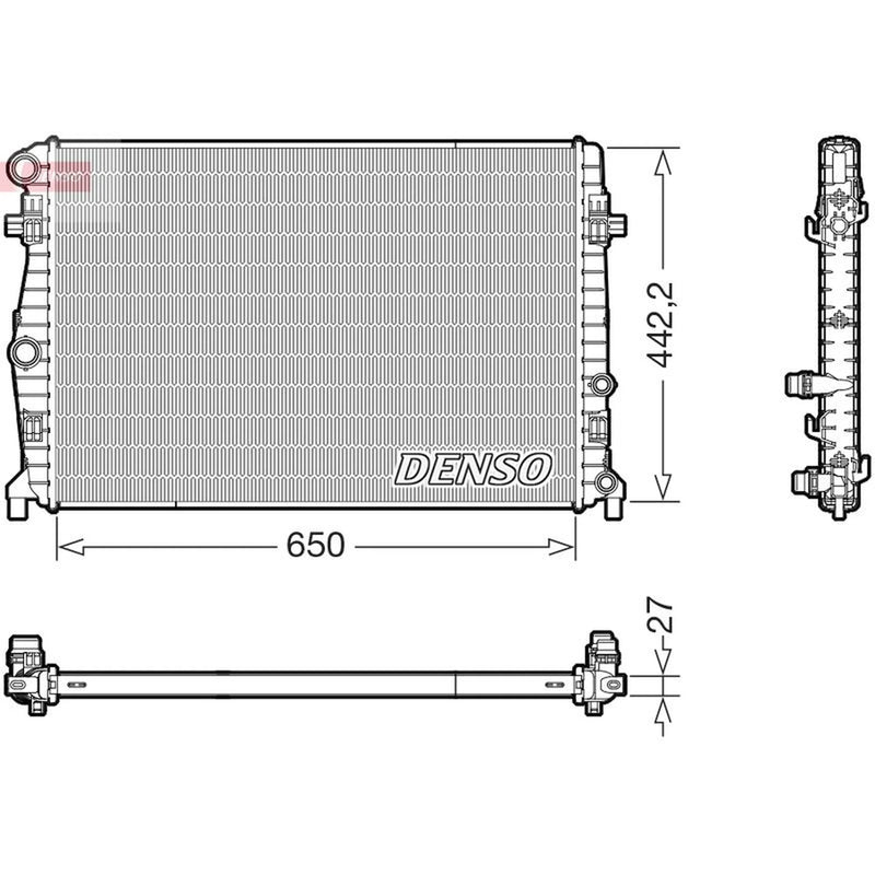 Denso Engine Radiator fits Audi A1 2018 on