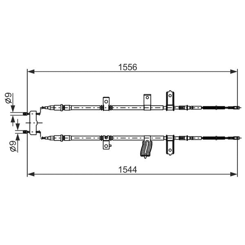 Bosch Handbrake Cable Right Rear 1 987 482 926