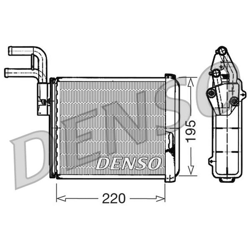 Denso Heater Matrix Core Heat Exchanger fits Fiat Ducato 1994-2002