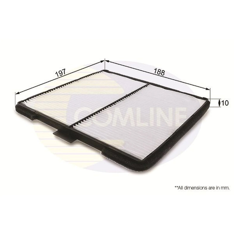 Comline Cabin Air Filter (Pollen Filter) fits Chevrolet Matiz 2005-2013 0.8 1.0