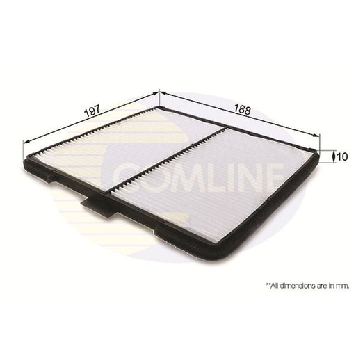 Comline Cabin Air Filter (Pollen Filter) fits Chevrolet Matiz 2005-2013 0.8 1.0