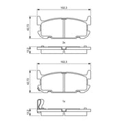 Bosch Front & Rear Pads fits Mazda MX-5 1998-2005 1.6