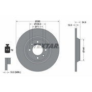 Textar 2 x Solid Rear Brake Discs 92231303-x2