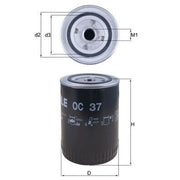 Mahle Engine Oil Filter OC 37