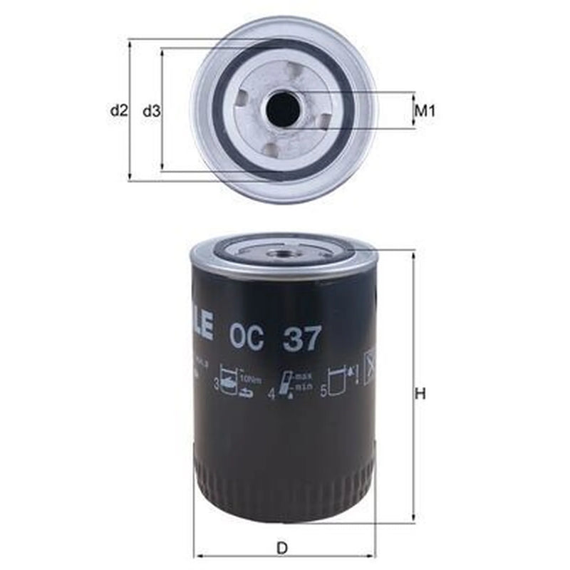 Mahle Engine Oil Filter OC 37