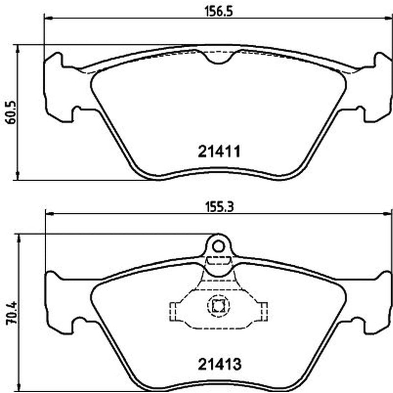 DON Front Brake Pad Set fits Opel Calibra A 1991-1997 2.0 2.5