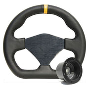250mm Black Leather Steering Wheel + Boss fits Citroen XM Break 1989> Mountney Classic  - Dynamic Drive