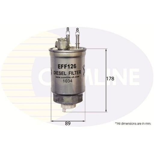 Comline Fuel Filter Element fits Fiat Doblo 2001 on 1.9