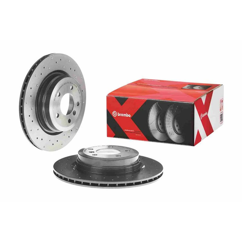 Brembo Xtra Rear Brake Perforated/Vented Discs & Pads fits BMW 3 2004-2012
