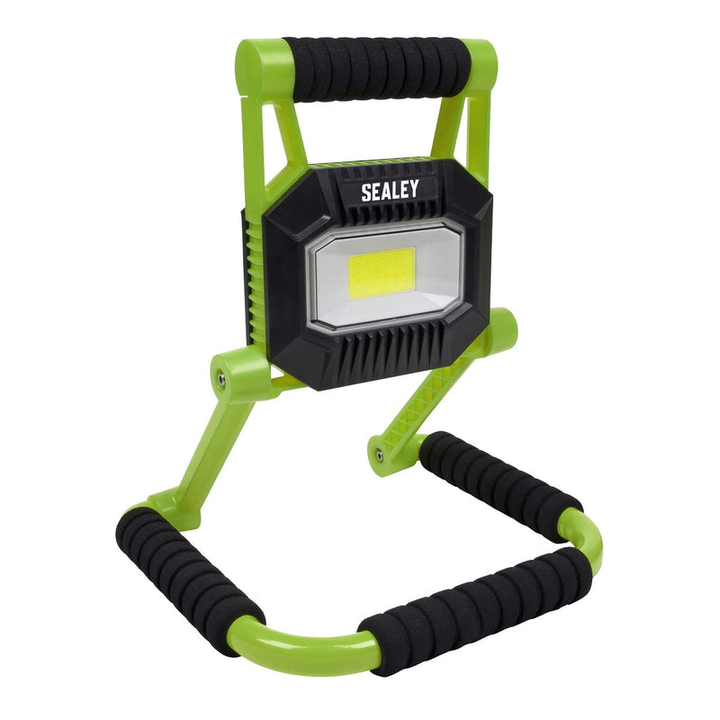 Sealey Rechargeable Portable Fold Flat Floodlight 10W COB LED Lithium-ion Sealey - Dynamic Drive