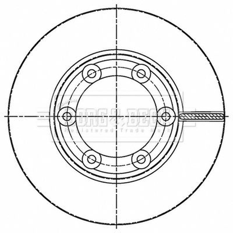 Borg & Beck 2 x Vented Front Brake Discs BBD5511