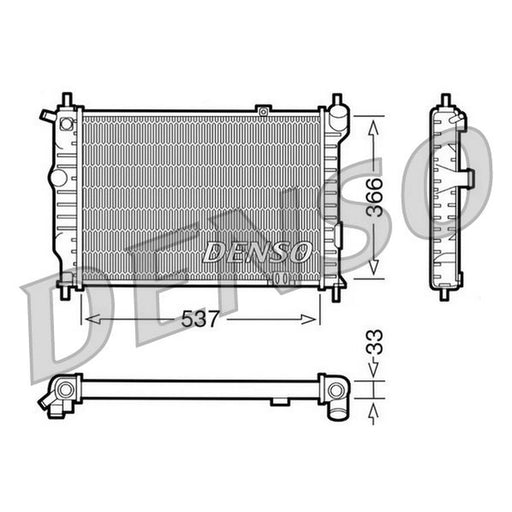 Denso Engine Radiator fits Opel Astra F 1991-2001 1.4 1.6 1.7 1.8 2.0