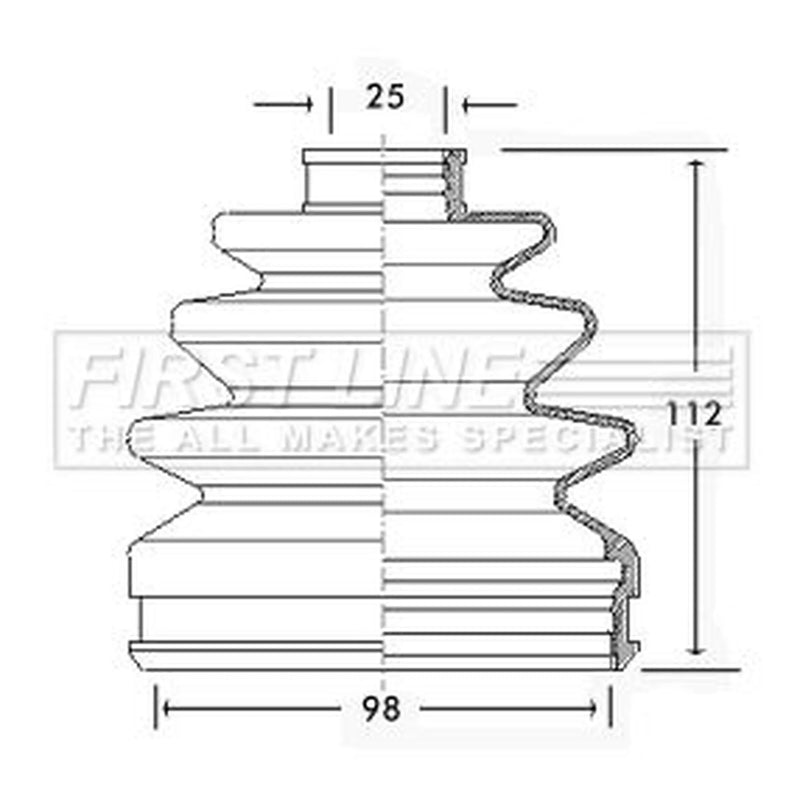 First Line Drive Shaft Bellow Kit Front Left fits Honda Legend 1991-2004 3.2 3.5